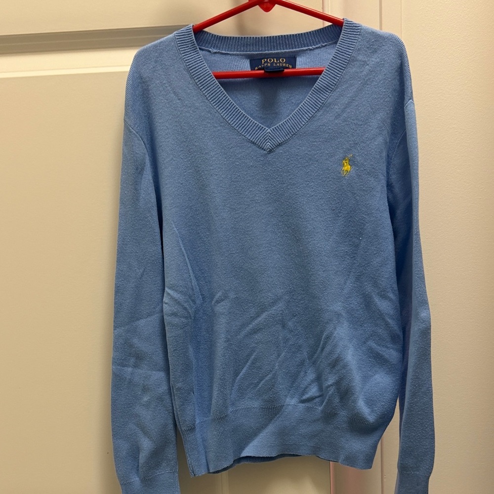 Polo by Ralph Lauren Boys Blue V-Neck Sweater